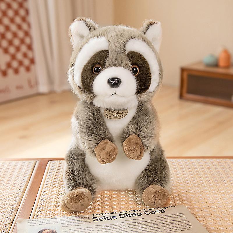 Born Pretty Stuffed Lifelike Raccoon Plushie Cute Simulation Raccoon With  Hero Cloak Plush Toy Fluffy Forest Aniamls Kids Doll For Boy