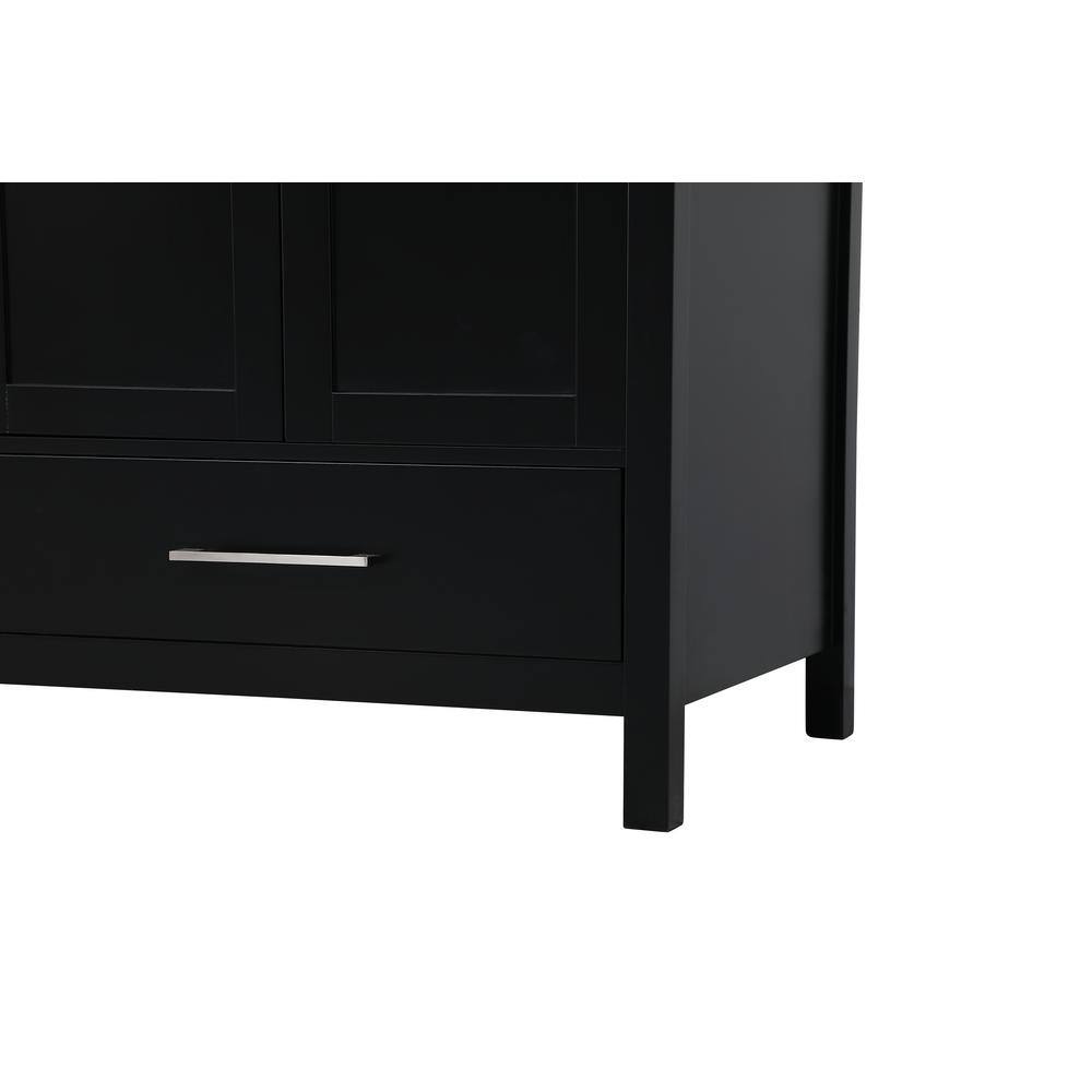 Timeless Home Erin 72 in. W x 22 in. D x 34 in. H Double Bathroom Vanity in Black with Calacatta Quartz TH37672Black