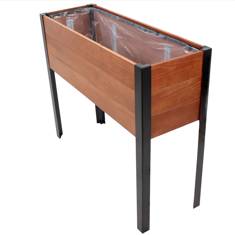Acacia Wood Raised Garden Bed with Legs   31\