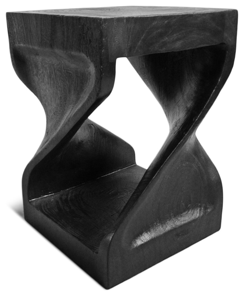 Ebony Twist Side Table   Rustic   Side Tables And End Tables   by Design Mix Furniture  Houzz