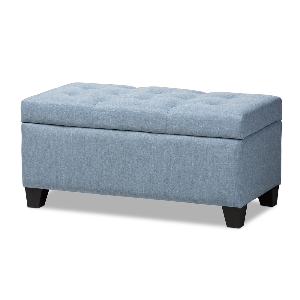 Contemporary Fabric Storage Ottoman by Baxton Studio