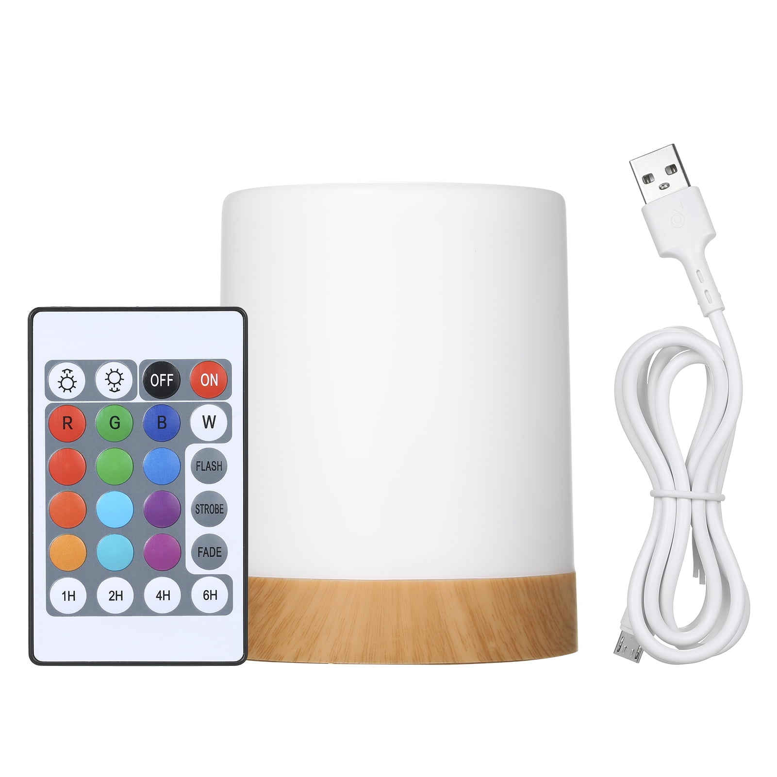 Night Light Touch Sensor Lamp Mini Bedside Table Lamp with Remote, 16 Colors RGB, USB Rechargeable, Portable Dimmable LED Night Light for Bedroom, Living Room