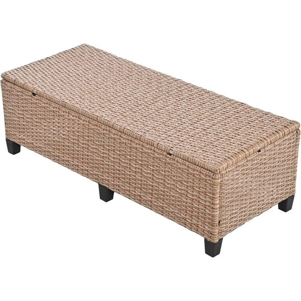 Wicker LShaped Garden Furniture Set with 2 Extendable Side Table