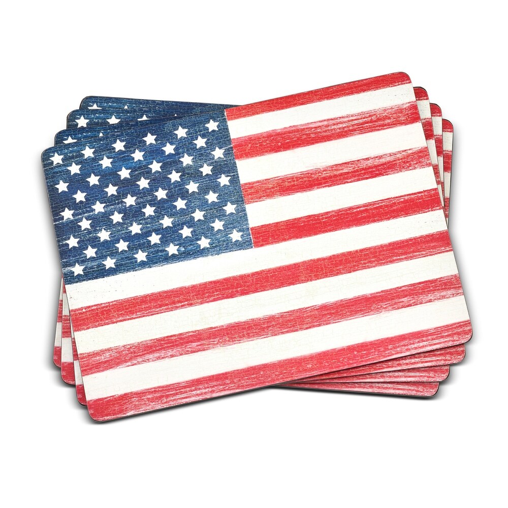 Pimpernel Flag Placemats Set of 4   15.7” x 11.7” each