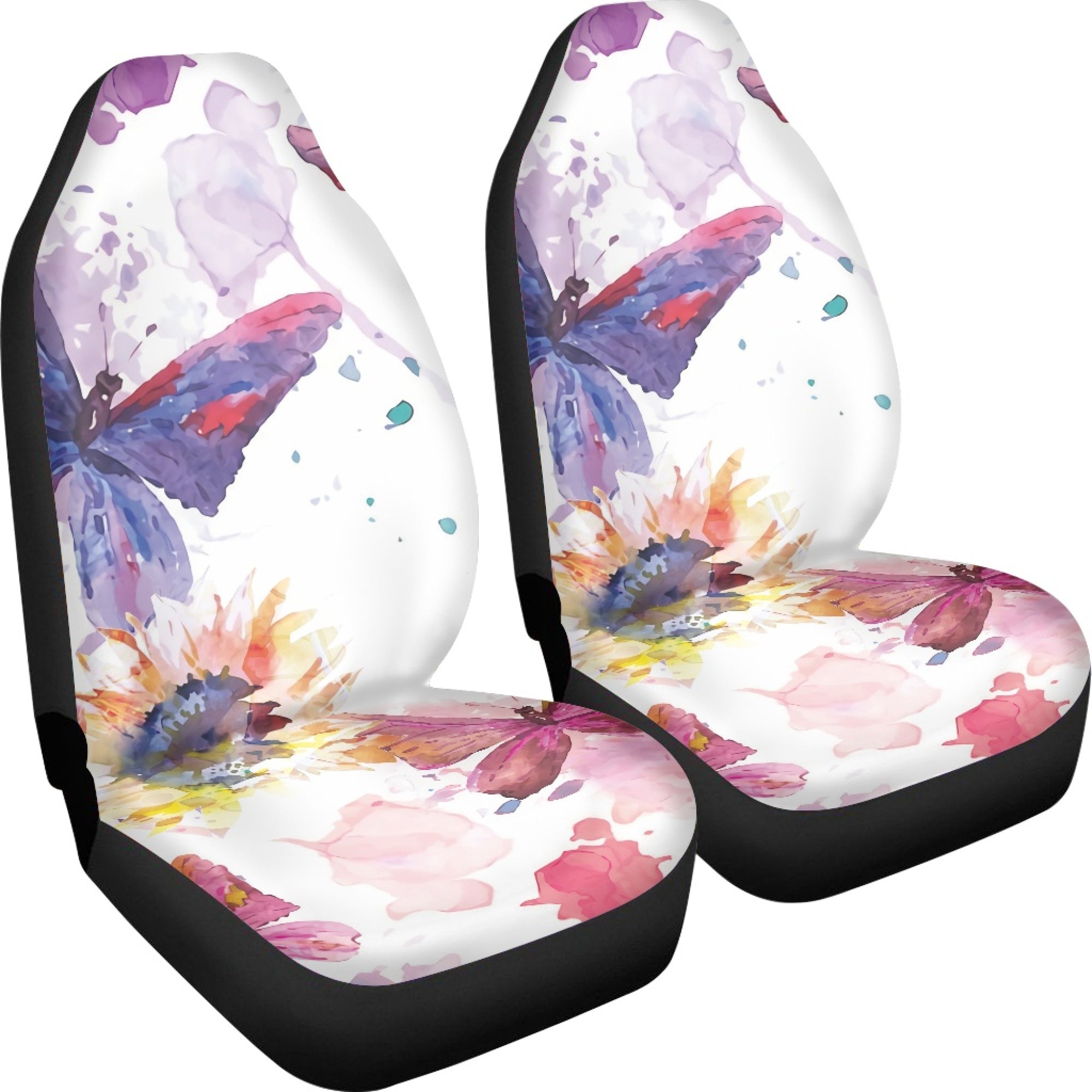 Bivenant Store Butterfly Styling Car Seat Covers Front Universal Resistant Covers Set Compatible Washable Easy Fit