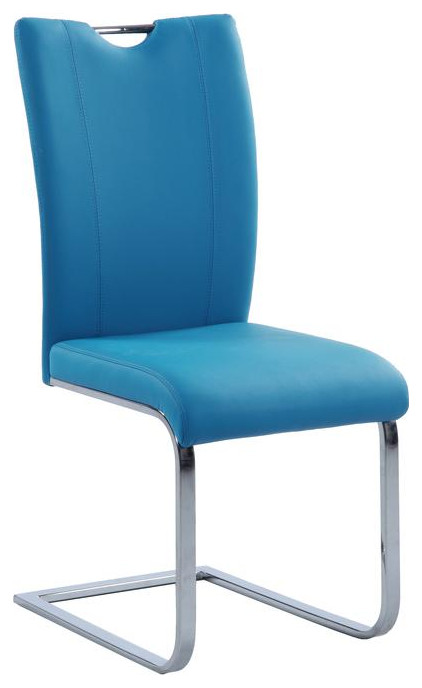 Contemporary Handle Back Side Chair   Set Of 2  Blue   Contemporary   Dining Chairs   by Beyond Stores  Houzz