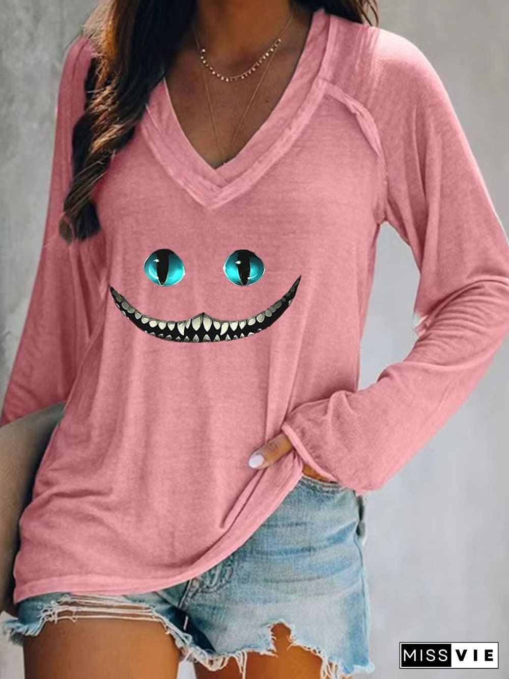 Women's Casual Printed Long Sleeve T-Shirt