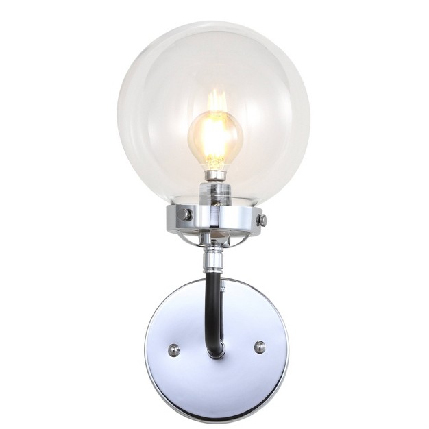 Caleb Wall Sconce includes Energy Efficient Light Bulb Silver Jonathan Y