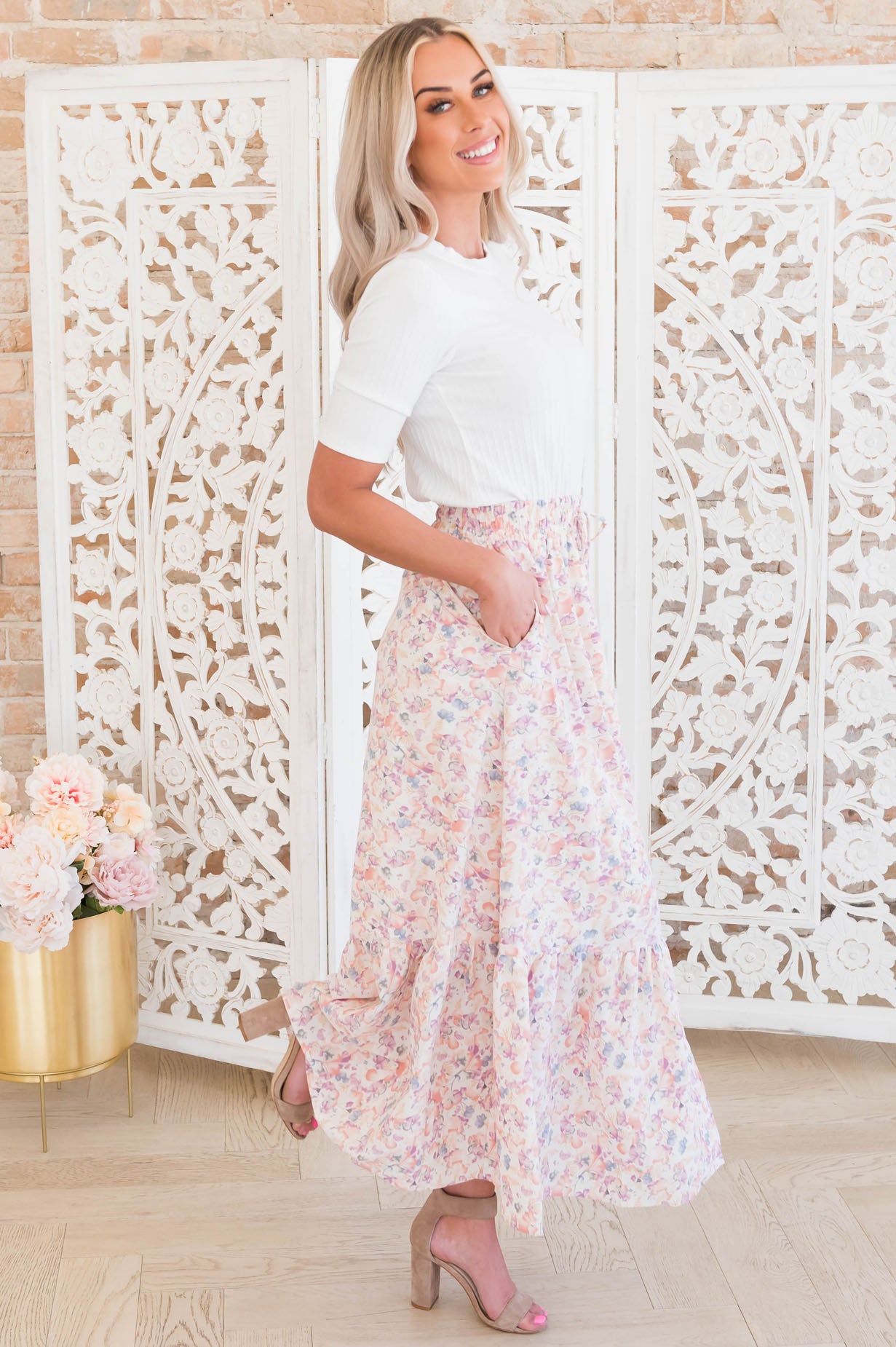 Fairy Tale Dreams Modest Ruffle Maxi Skirt