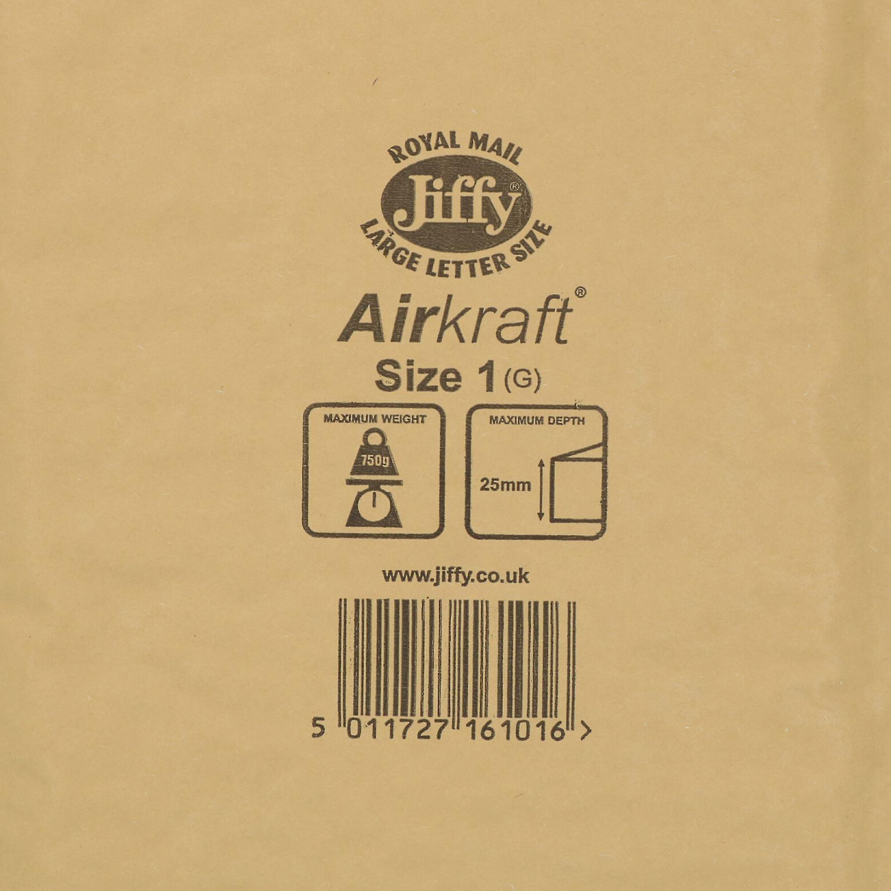 25pk Genuine Gold Jiffy Bag Airkraft Bubble Padded Mail Bag Envelope Size 1