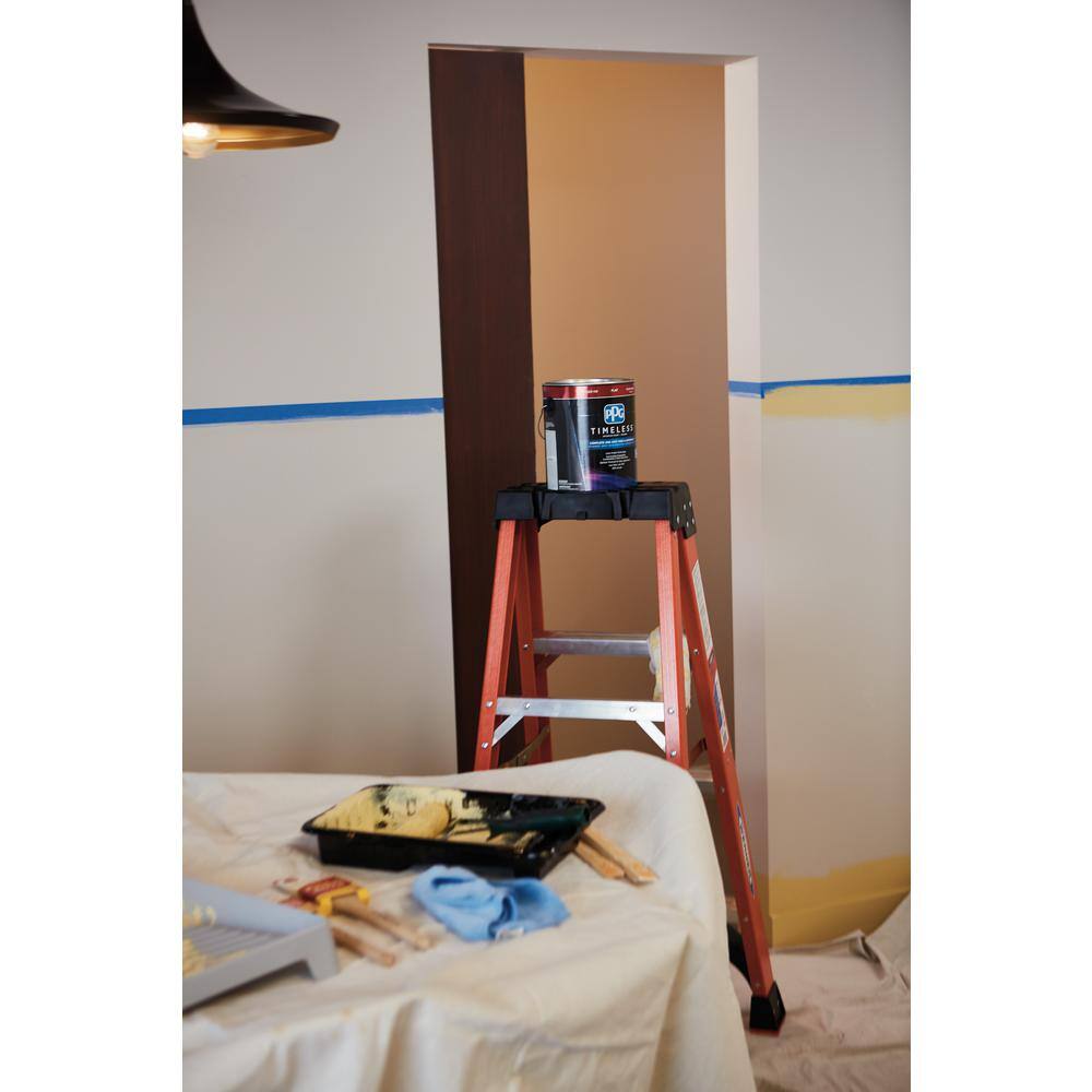 Werner 4 ft. Fiberglass Step Ladder (8 ft. Reach Height) with 300 lbs. Load Capacity Type IA Duty Rating NXT1A04