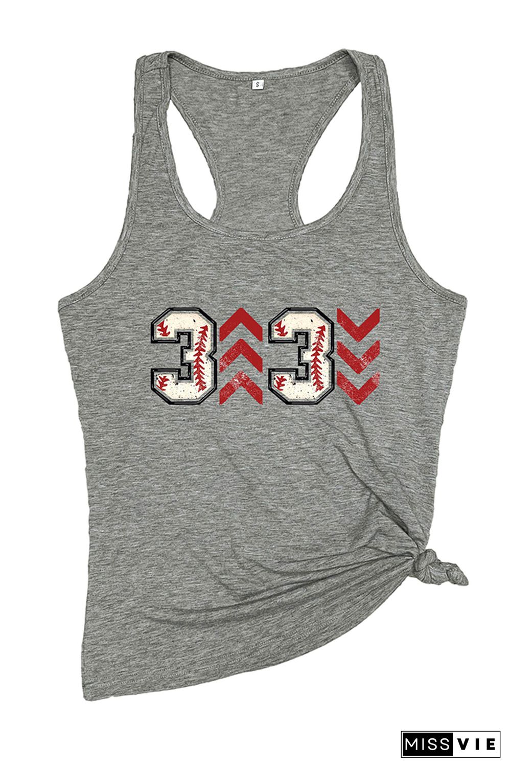 Baseball Printed Sleeveless Tank Top Wholesale