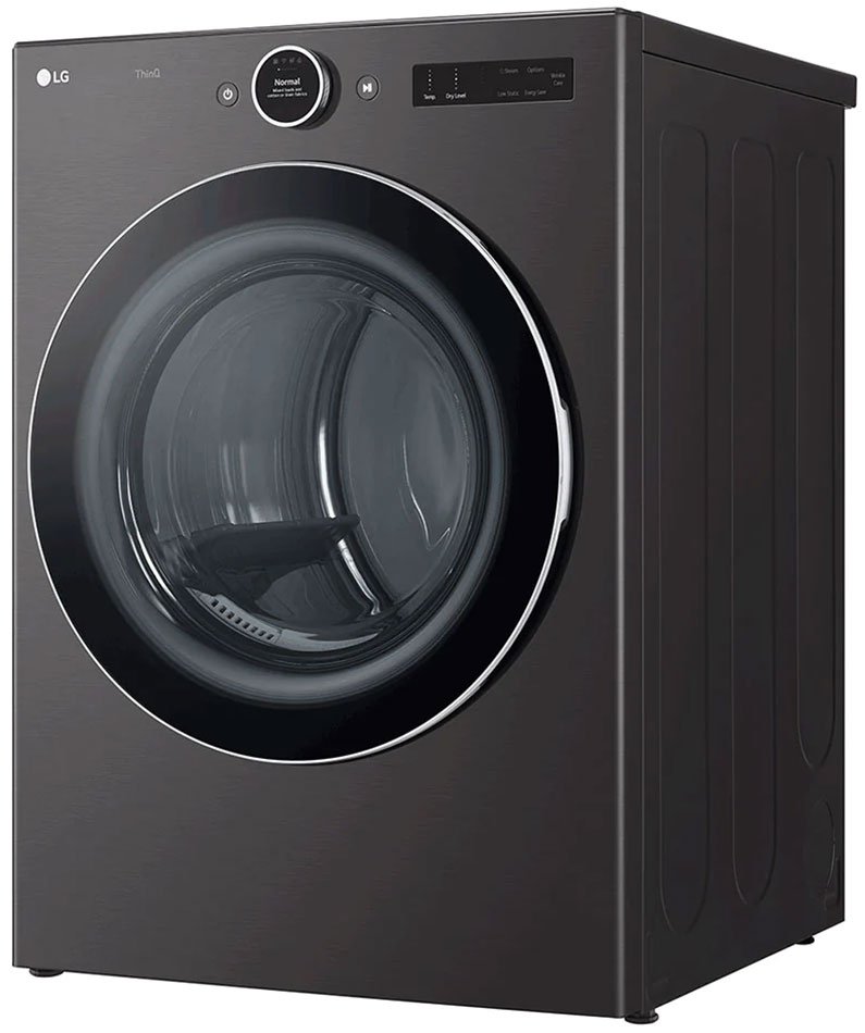 LG 7.4 Cu. Ft. Black Steel Ultra Large Capacity Smart Wi-Fi Enabled Front Load Electric Dryer With TurboSteam and Built-In Intelligence