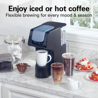 Hamilton Beach FlexBrew 6-Cup Black Single-Serve Coffee Maker Iced and Hot with Removable 50 oz. Water Reservoir 49921