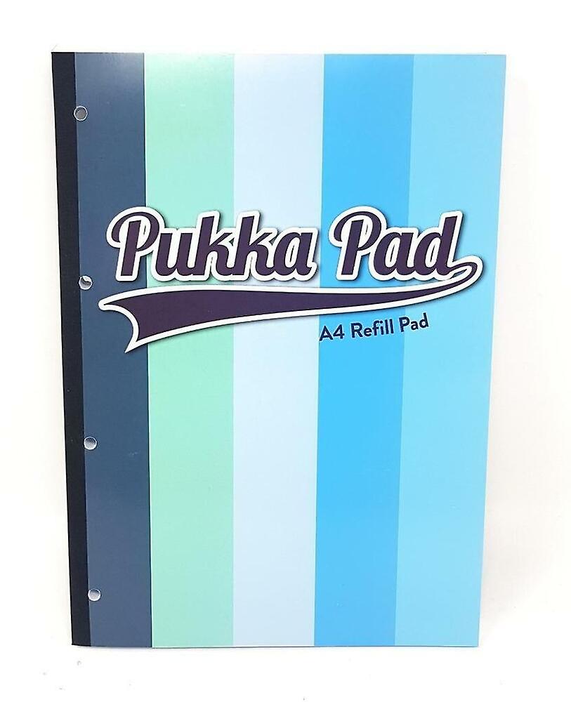 Pukka Pad A4 Stripes Refill Pad Ruled and Margin Side bound 400 Pages 80gsm