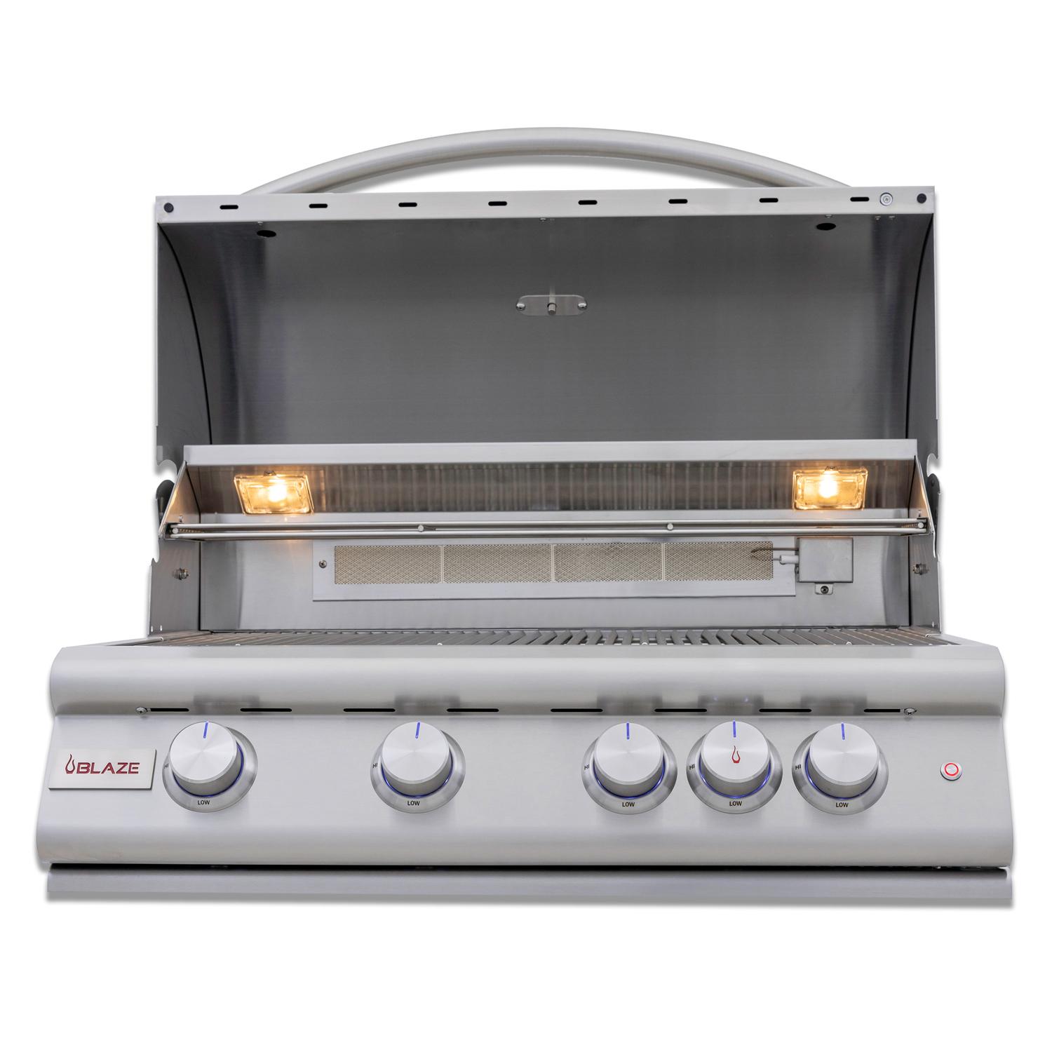 Blaze Grills BLZ4LTE3NG Blaze 32-Inch 4-Burner Premium Lte+ Gas Grill With Rear Burner And Built-In Lighting System, With Fuel Type - Natural Gas