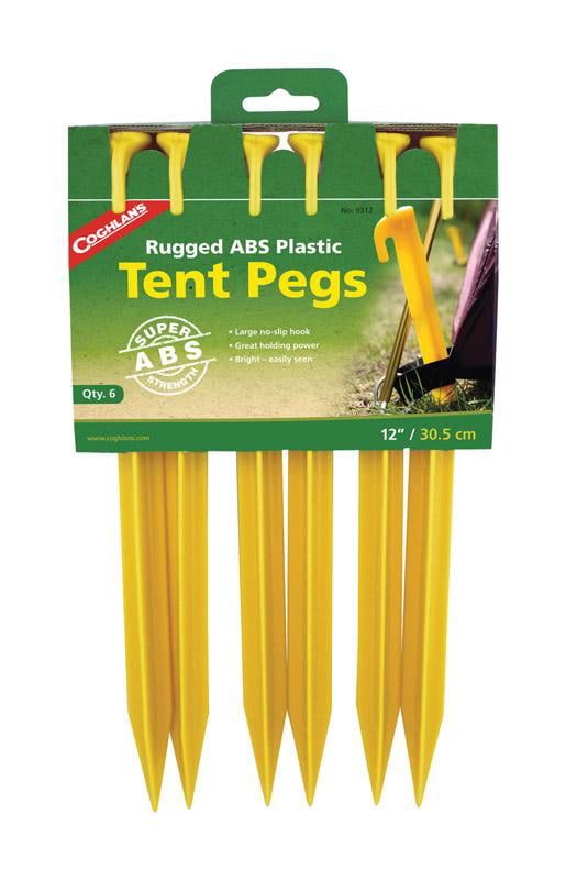 Coghlan's  Yellow  Tent Pegs  13.000 in. H x 6.875 in. W x 12 in. L 6