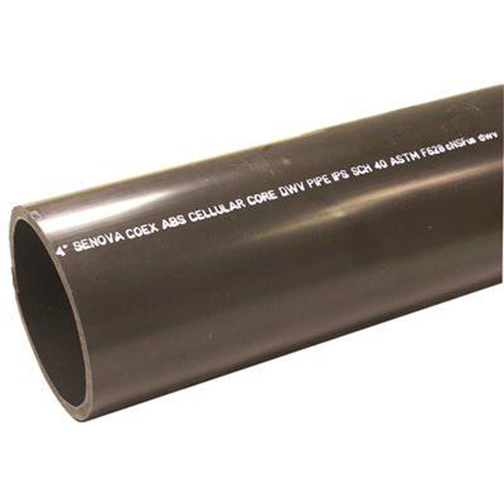 Genova Products ABS-DWV Pipe Cellular Core 2 in. x 10 ft. 80021F