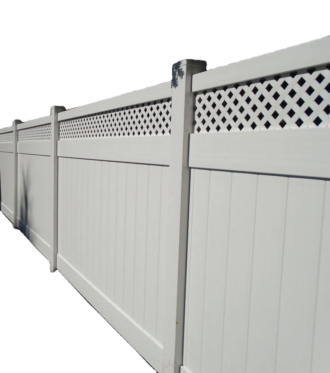 2023 hot Manufacturer supply 6x8 foot White Plastic PVC Vinyl full privacy fence panels with Post