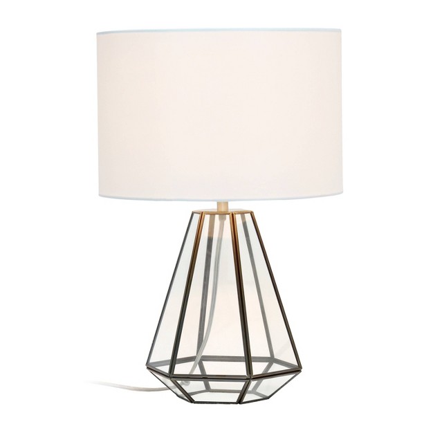 Glass And Brass Pyramid Table Lamp Elegant Designs