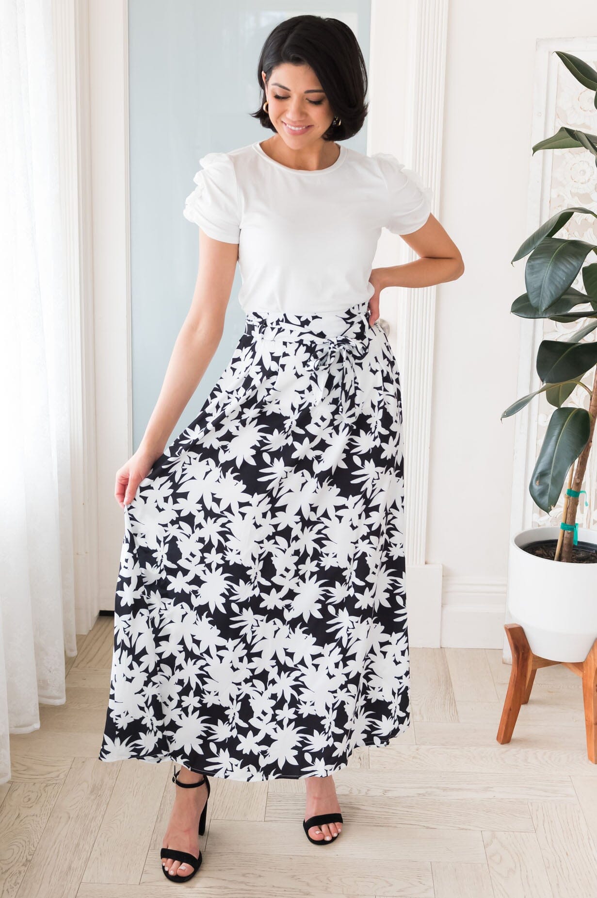 Field of Wildflowers Tie Waist Skirt