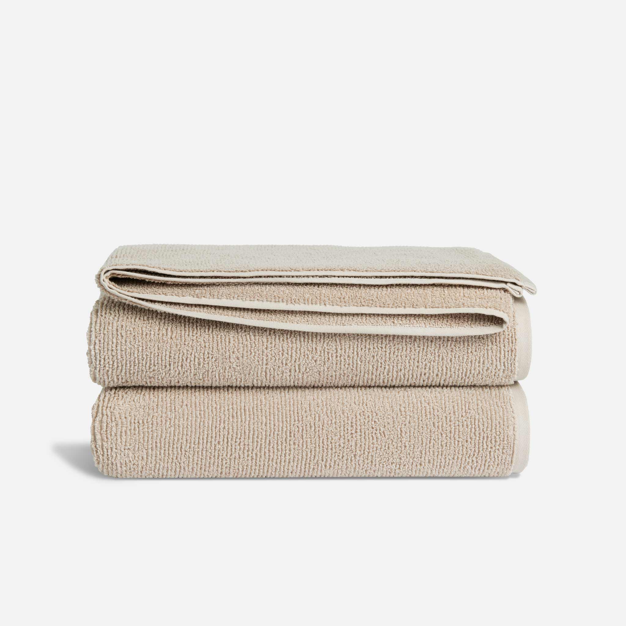 Organic Ribbed Bath Sheets