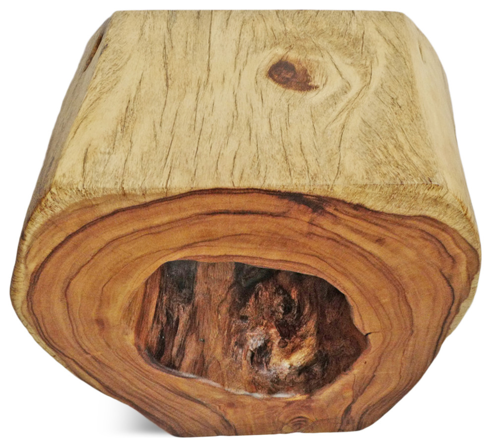 Organic Monkey Pod Side Table   Rustic   Side Tables And End Tables   by Design Mix Furniture  Houzz