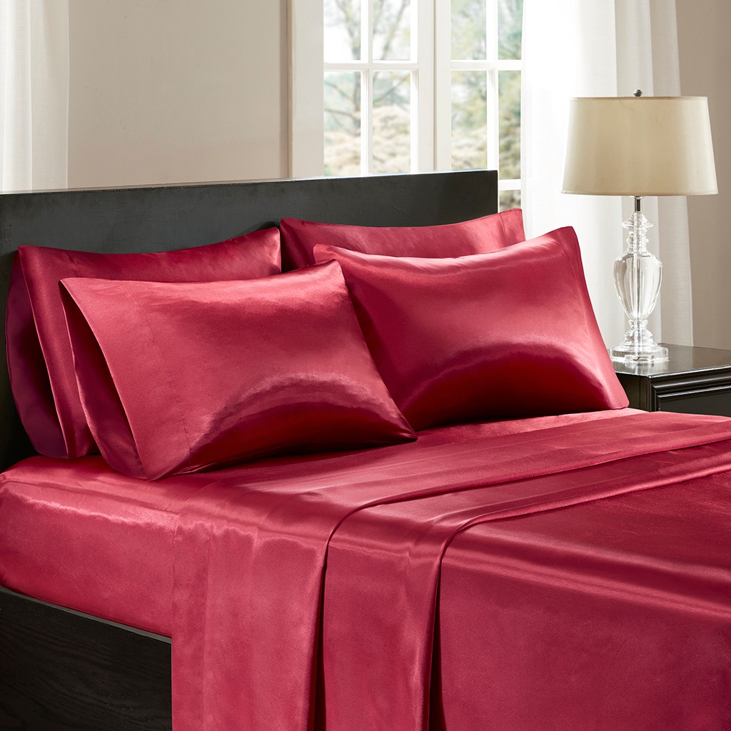 Madison Park Essentials Satin King Pillowcases - 2 Pack - Olliix MPE21-783