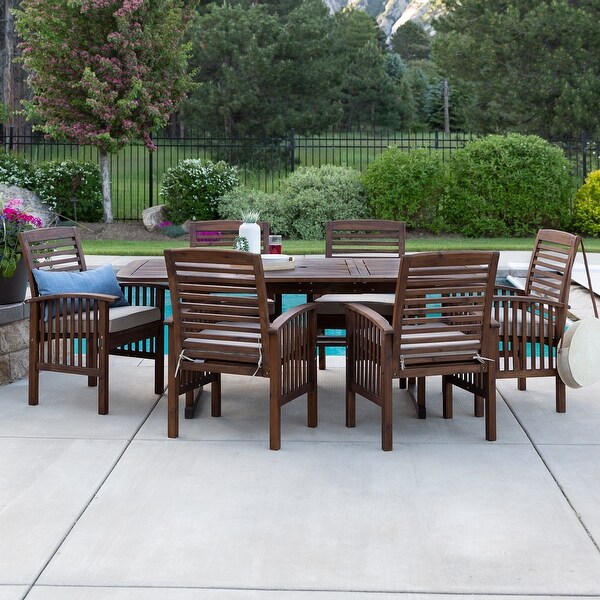 Middlebrook Surfside 7Piece Acacia Outdoor Extension Dining Set