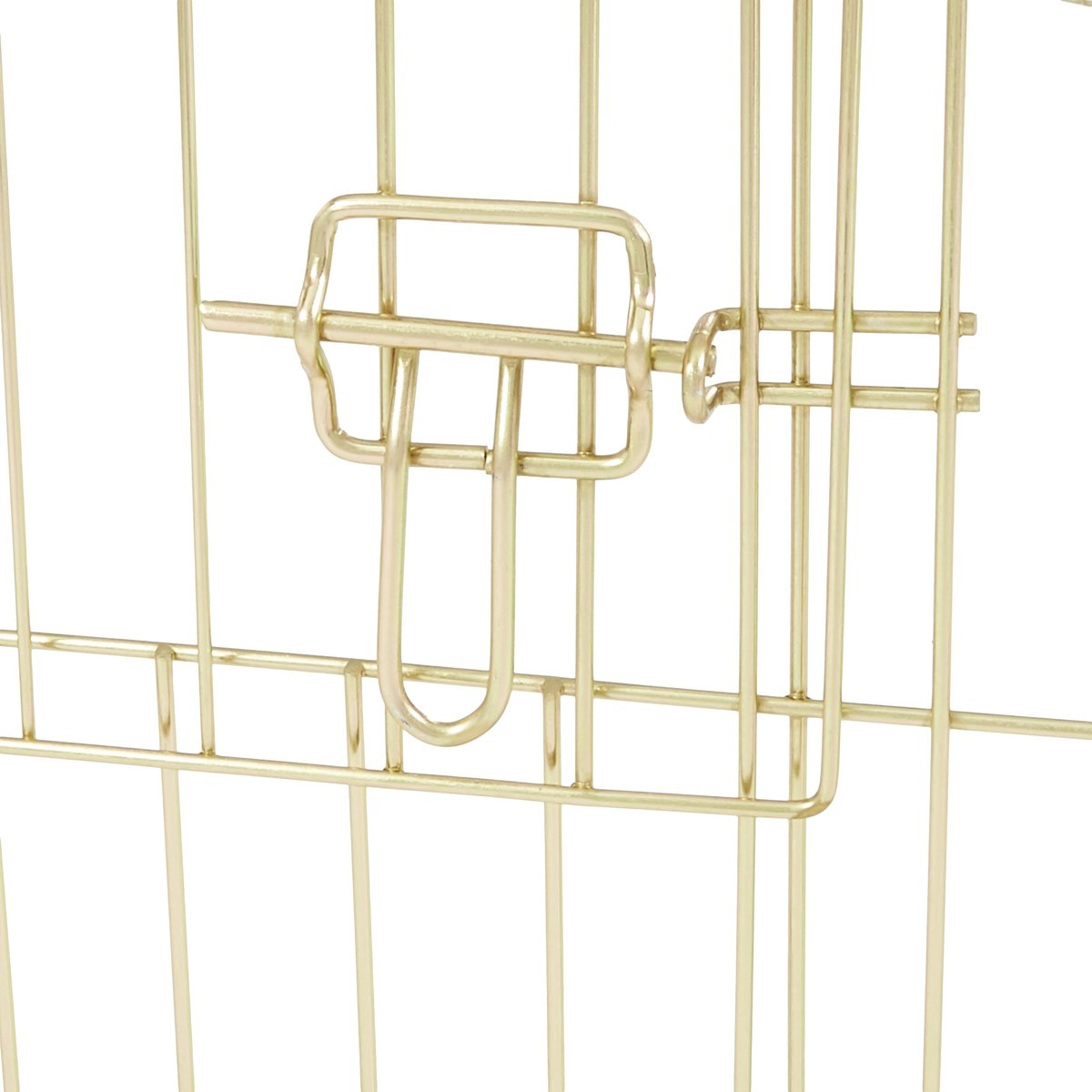 MidWest Wire Dog Exercise Pen with Step-Thru Door， Gold Zinc