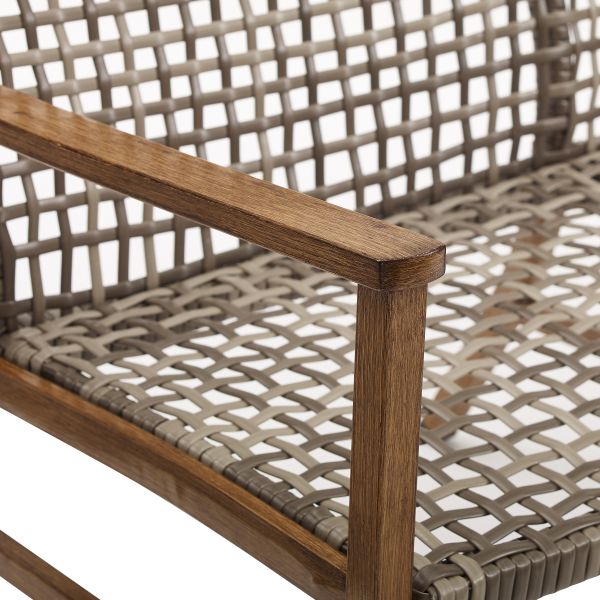 Ridley 4Pc Outdoor Wicker And Metal Conversation Set