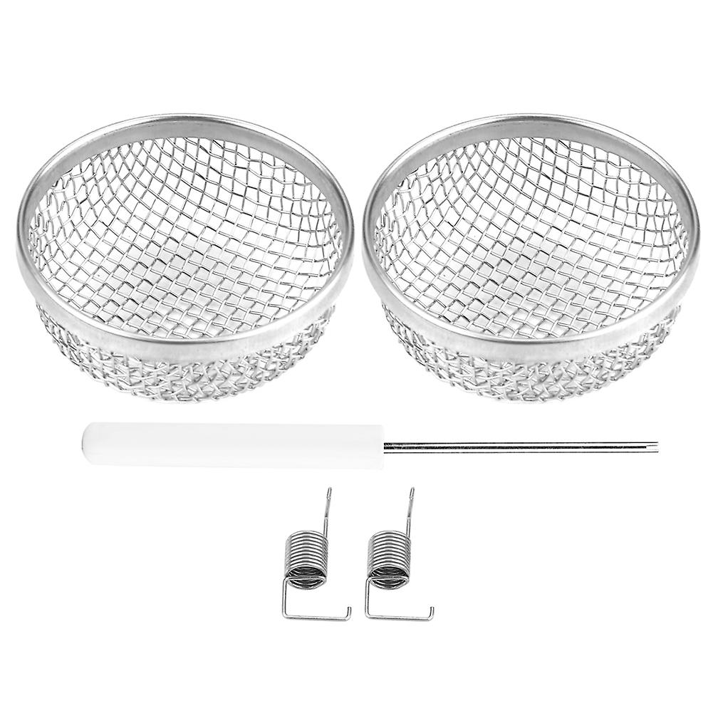 2pcs Stainless Steel Vent Bug Furnace Screen Cover For Camper Trailer Rv With Spring Fasteners