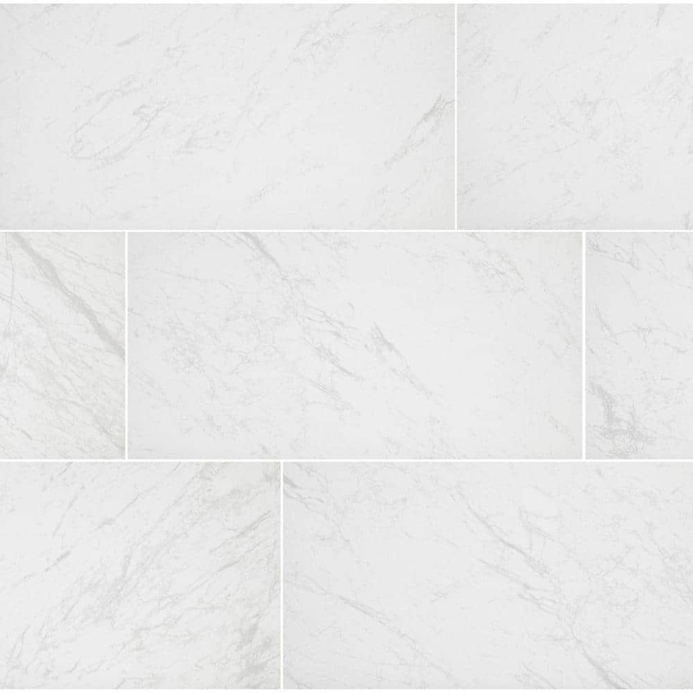 Florida Tile Home Collection Brilliance White Rectified 12 in. x 24 in. Porcelain Floor and Wall Tile (13.3 sq. ft.  case) CHDEBRL1012X24R