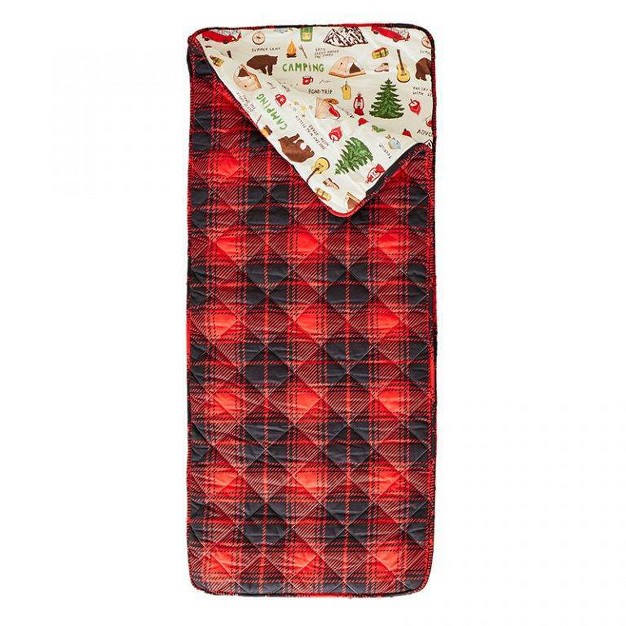 Campout Plaid Kids x27 Sleeping Bag Red Wonder amp Wise