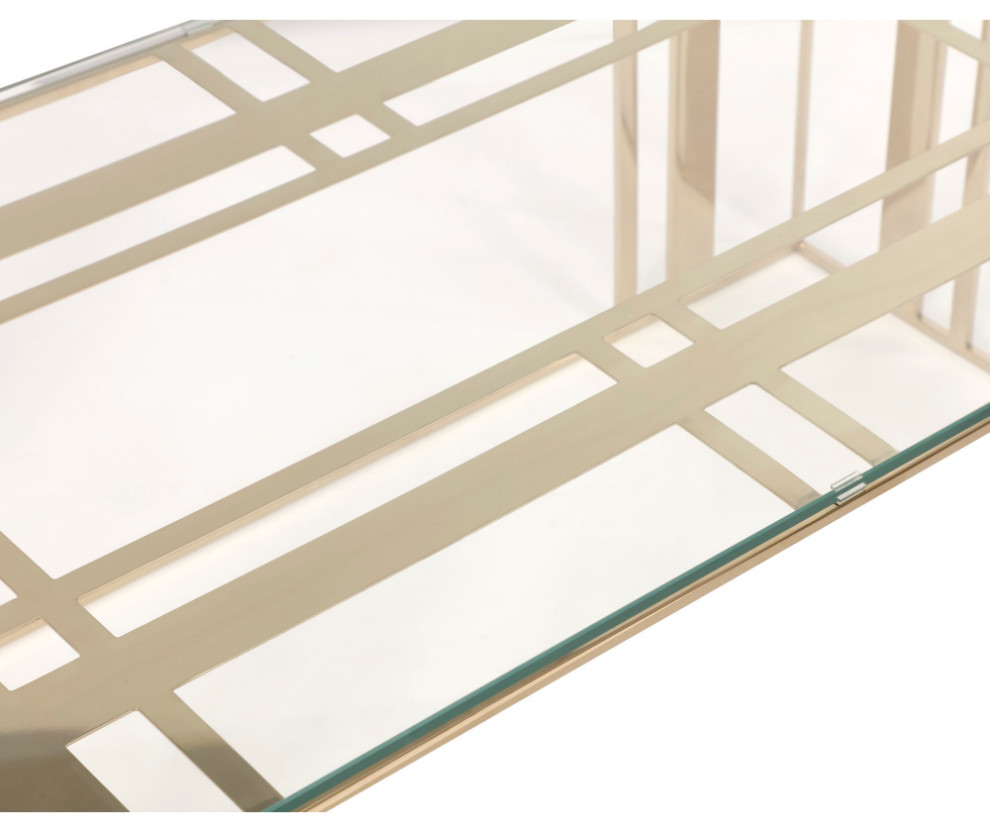 Brass Rectangular Coffee Table  Liang  ampEimil Lafayette   Contemporary   Coffee Tables   by Oroa   Distinctive Furniture  Houzz