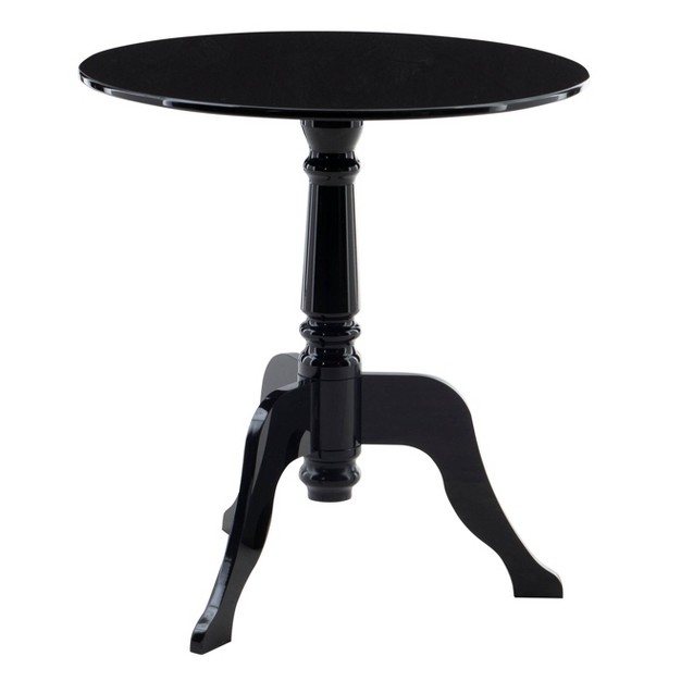 Acrylic Curvy Legs Glam End Table Black Linon