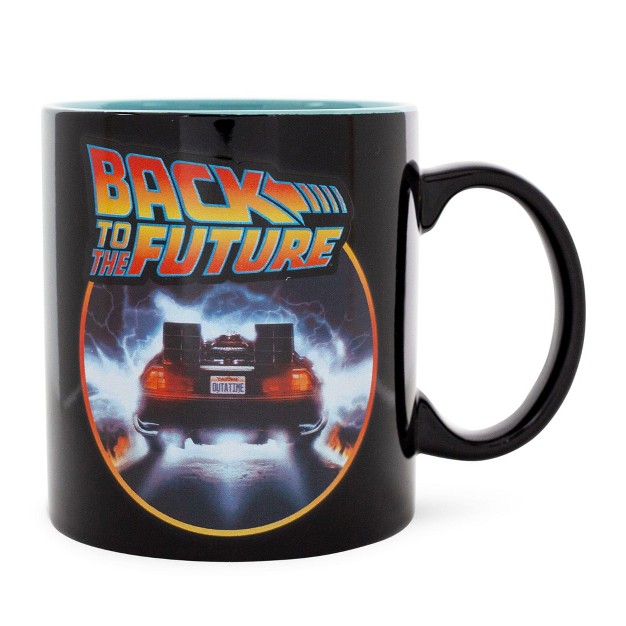 Silver Buffalo Back To The Future Delorean Time Machine Ceramic Mug Holds 20 Ounces