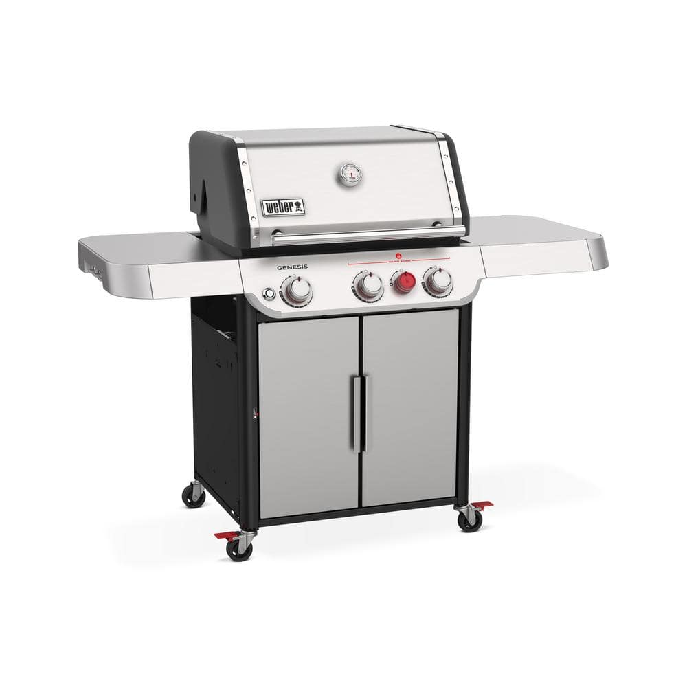 Weber Genesis S-325s 3-Burner Propane Gas Grill in Stainless Steel with Built-In Thermometer 35300001