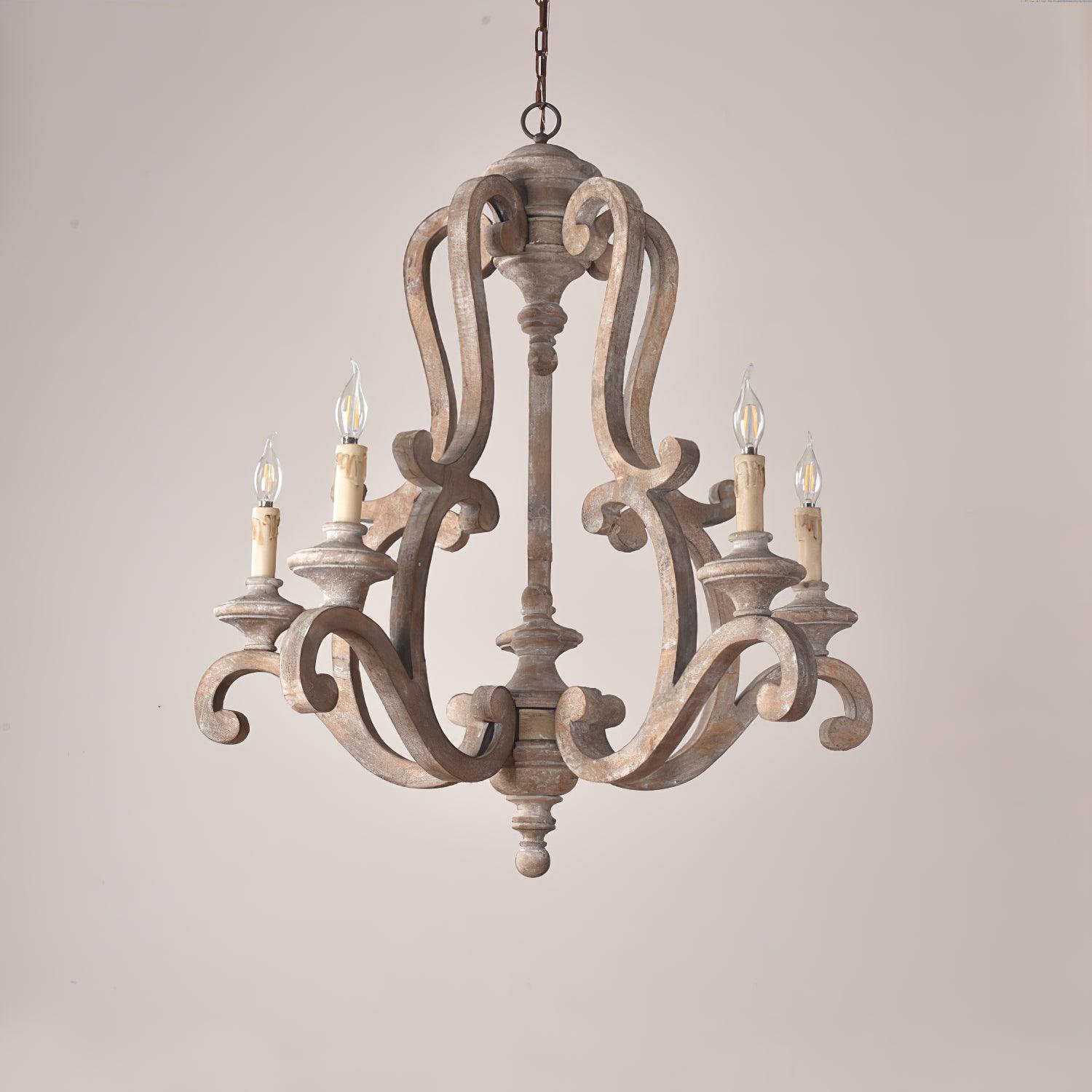 Parrotuncle Wooden Candle Chandelier