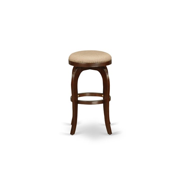 Bedford Swivel Backless Barstool 30'' Seat Height With Leg And Pu Leather Roast (Color Options Available)