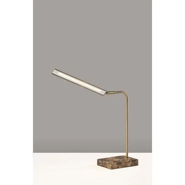 Adesso Reader Brass LED Desk Lamp