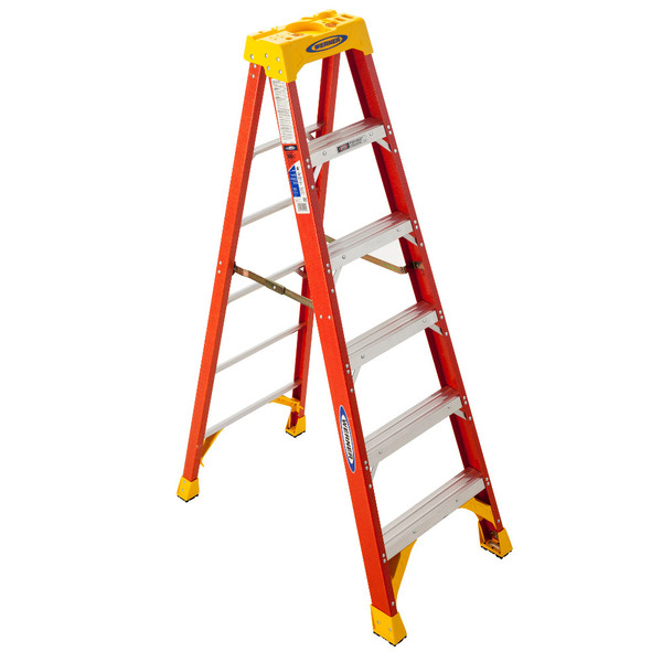 Werner 6200 Series Fiberglass Stepladder // 300 lb Rated