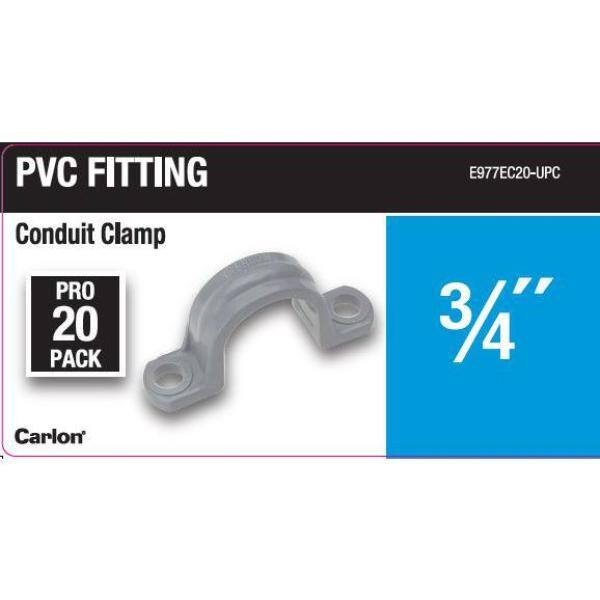 Carlon 34 in. PVC Conduit Clamp (20-Pack) E977EC20-UPC