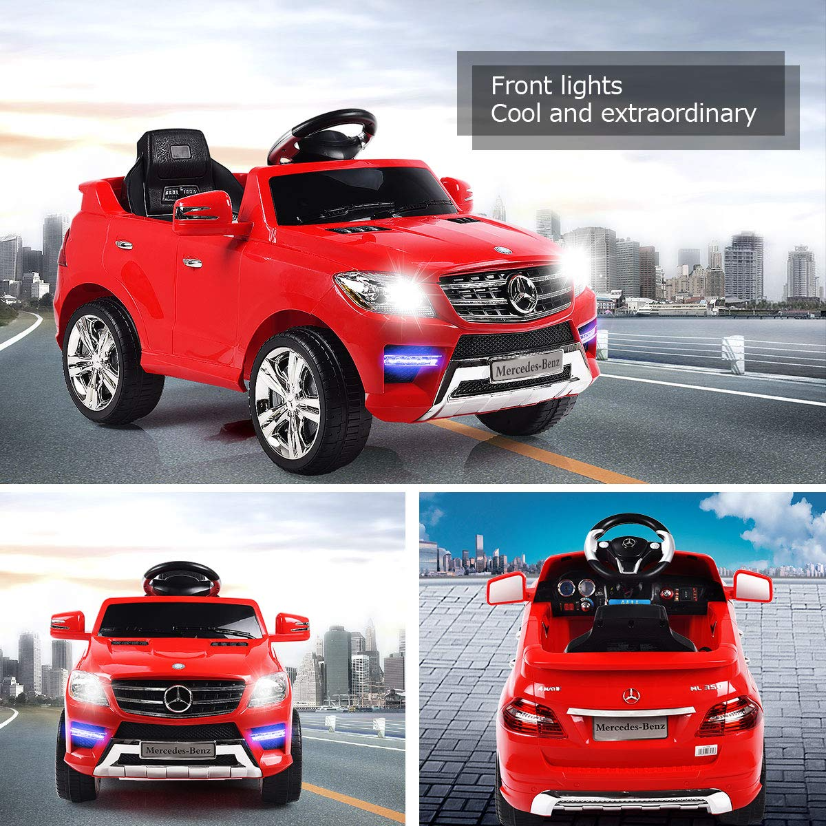 Costzon Ride On Car, Licensed Mercedes Benz ML350 6V Electric 2WD Battery Powered Kids Vehicle