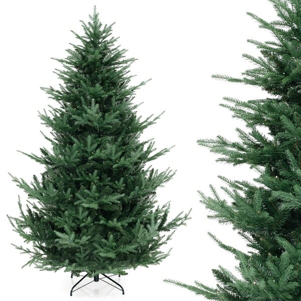 Costway 6/7/8 FT Artificial Xmas Tree with 778 PVC PE Branch Tips 240