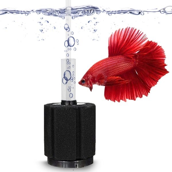 SunGrow Betta Fish and Turtle Sponge Small Aquarium Tank Water System Filter， up to 10-gal