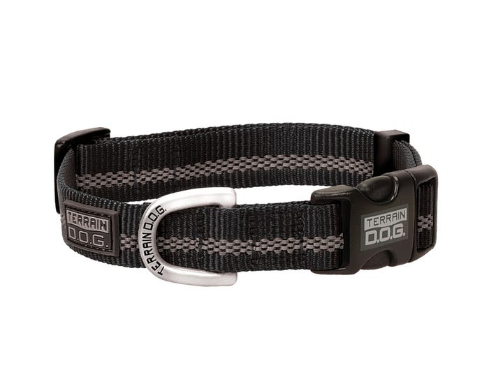 Terrain D.O.G. Reflective Snap -N -Go Adjustable Dog Collar - Small - Black - 07-0855-R1