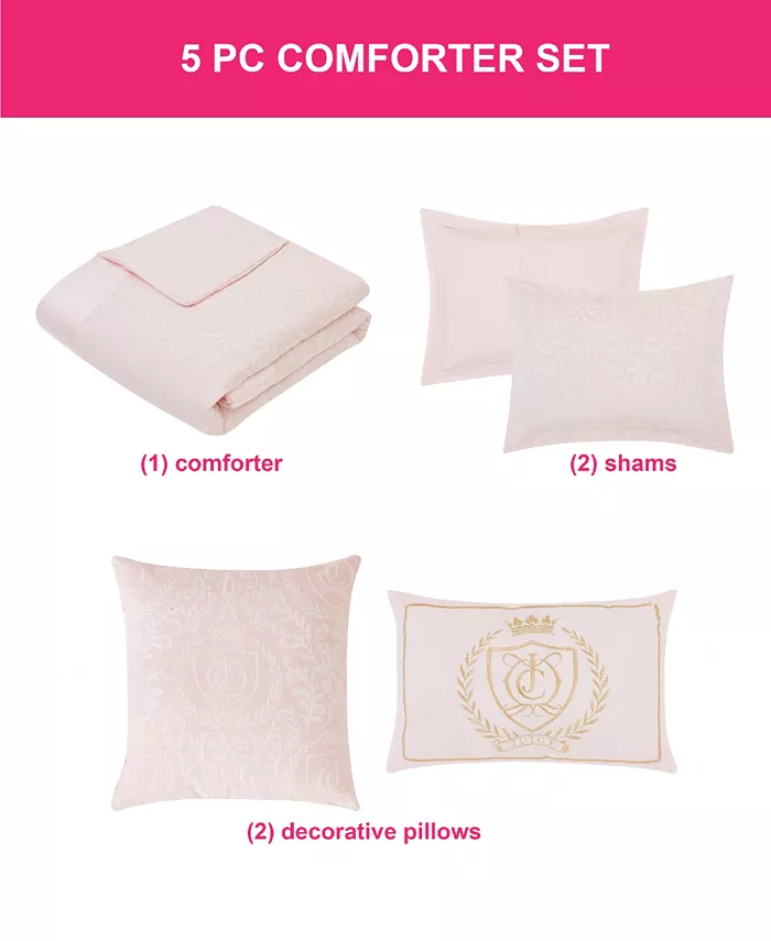 Juicy Couture Dovona 5-Piece Comforter Set， Queen