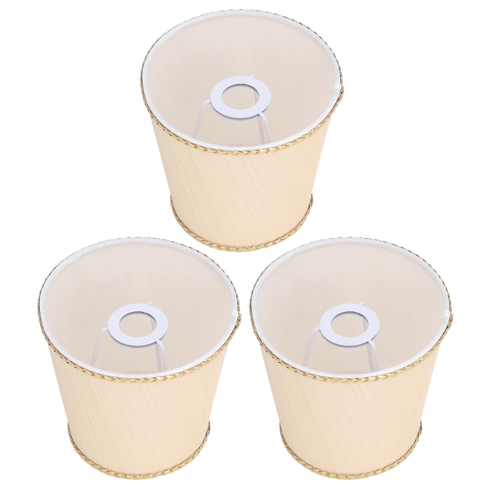 3Pcs Small Lamp Shades Soft Cloth Hand Crafted Safe Design Easy Assembly High Transmittance Widely Used Table Lampshade