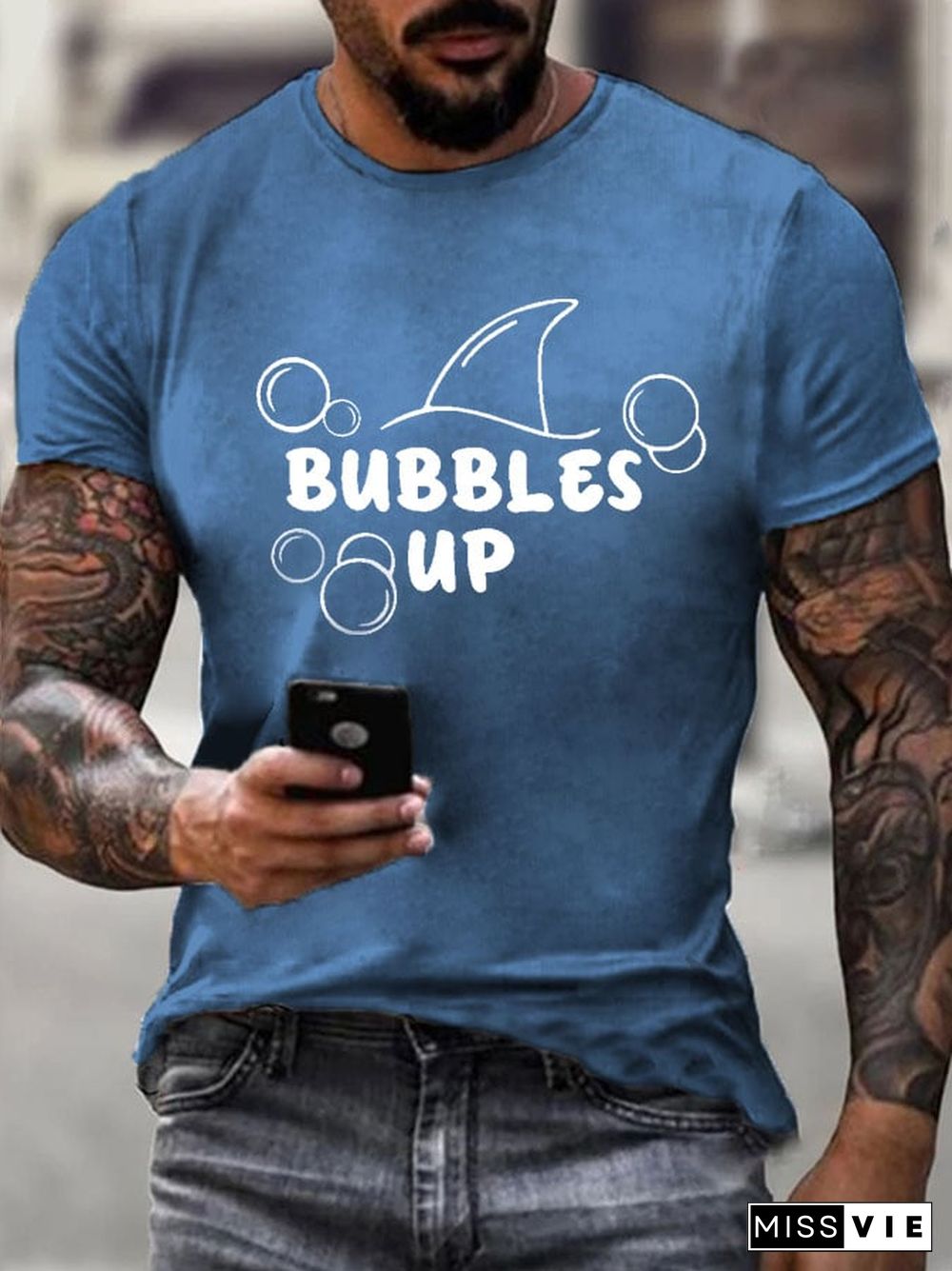 Men's Bubbles Up Jimmy Casual T-Shirt